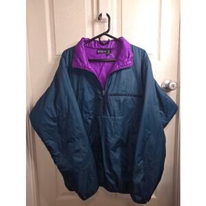 Vintage Patagonia Bluegrass Teal Blue & Purple Puffball Jacket Made in USA XL